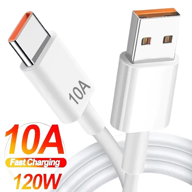 สายชาร์จ Type-C 10A ยาว 2 ม. ชาร์จเร็ว+ถ่ายข้อมูล สำหรับโทรศัพท์หัวเว่ย