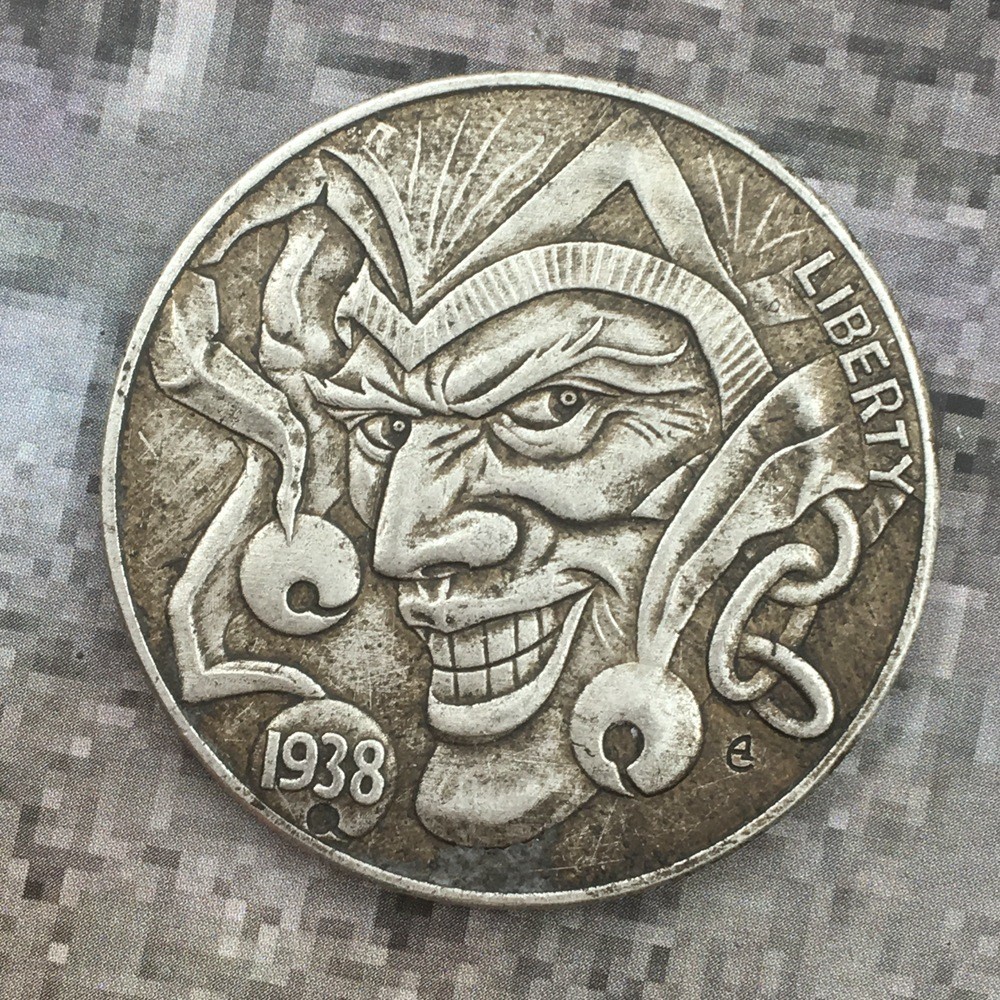 เหรียญเงิน Silver Dollar 1938 American Can Blow Silver Dollar Skull Commemorative Coin Collection Si