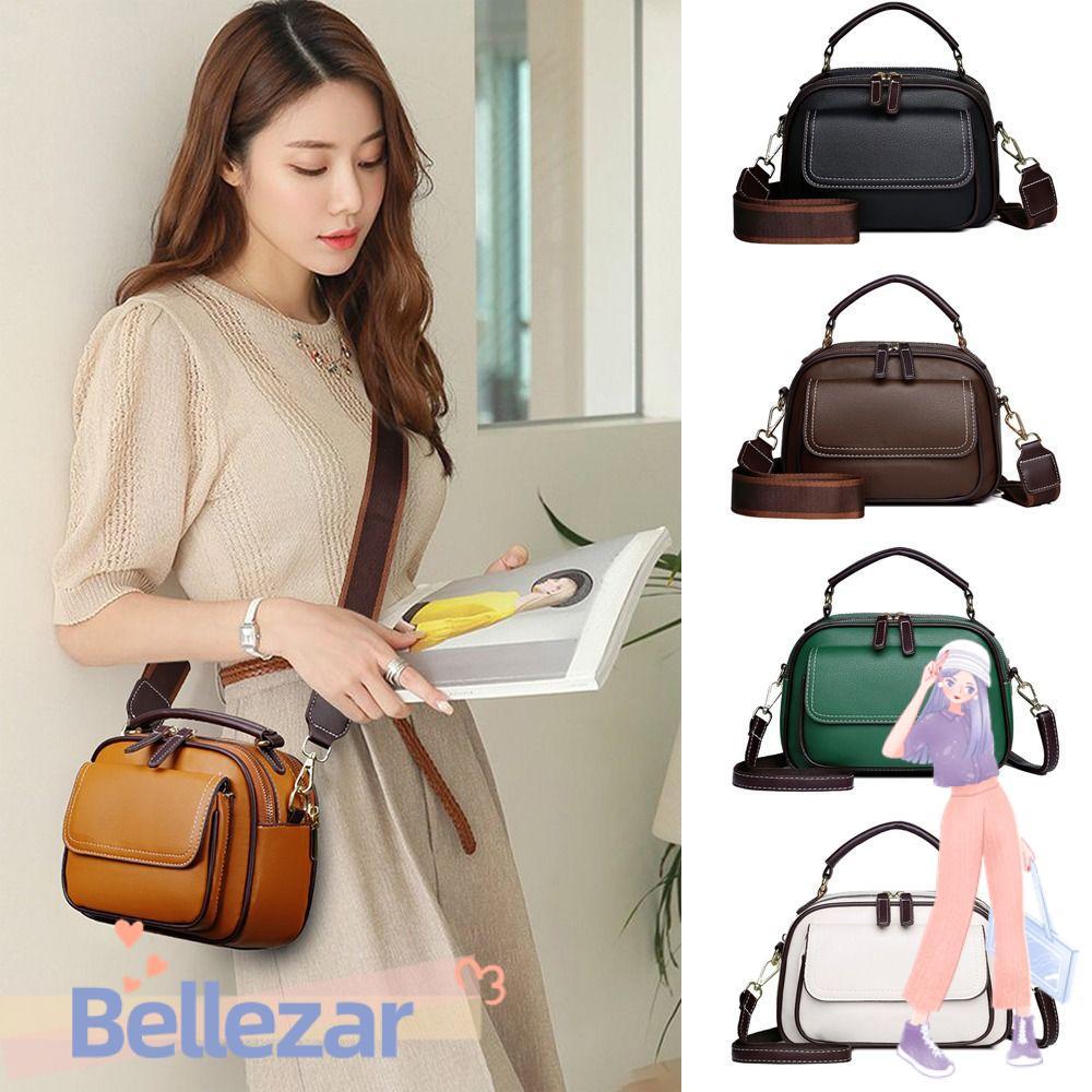 กระเป๋า BELLEZAR หนัง PU หรูหรา สำหรับถือและสะพายไหล่ ดีไซน์ย้อนยุคความจุมาก