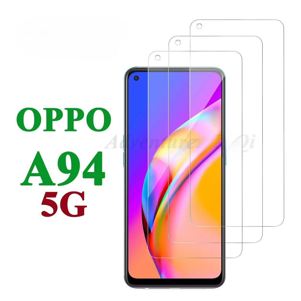 3 PCS ป้องกันหน้าจอเหมาะสําหรับ OPPO A94 5G กระจกนิรภัย HD 9H อลูมิเนียมโปร่งใส Anti Scratch กรณีที่