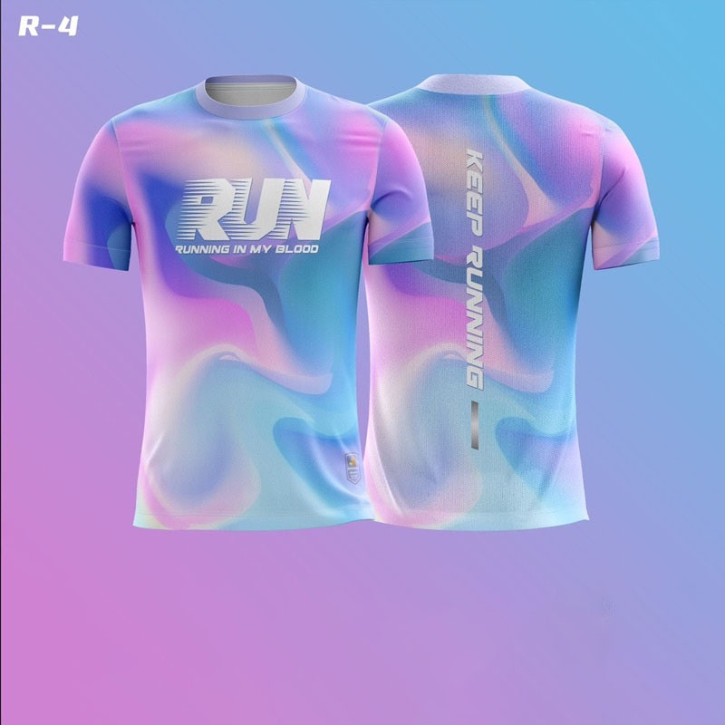 เสื้อยืดพิมพ์ลาย Super Airflow สำหรับวิ่งและสวมใส่ง่ายทั้งชายและหญิง