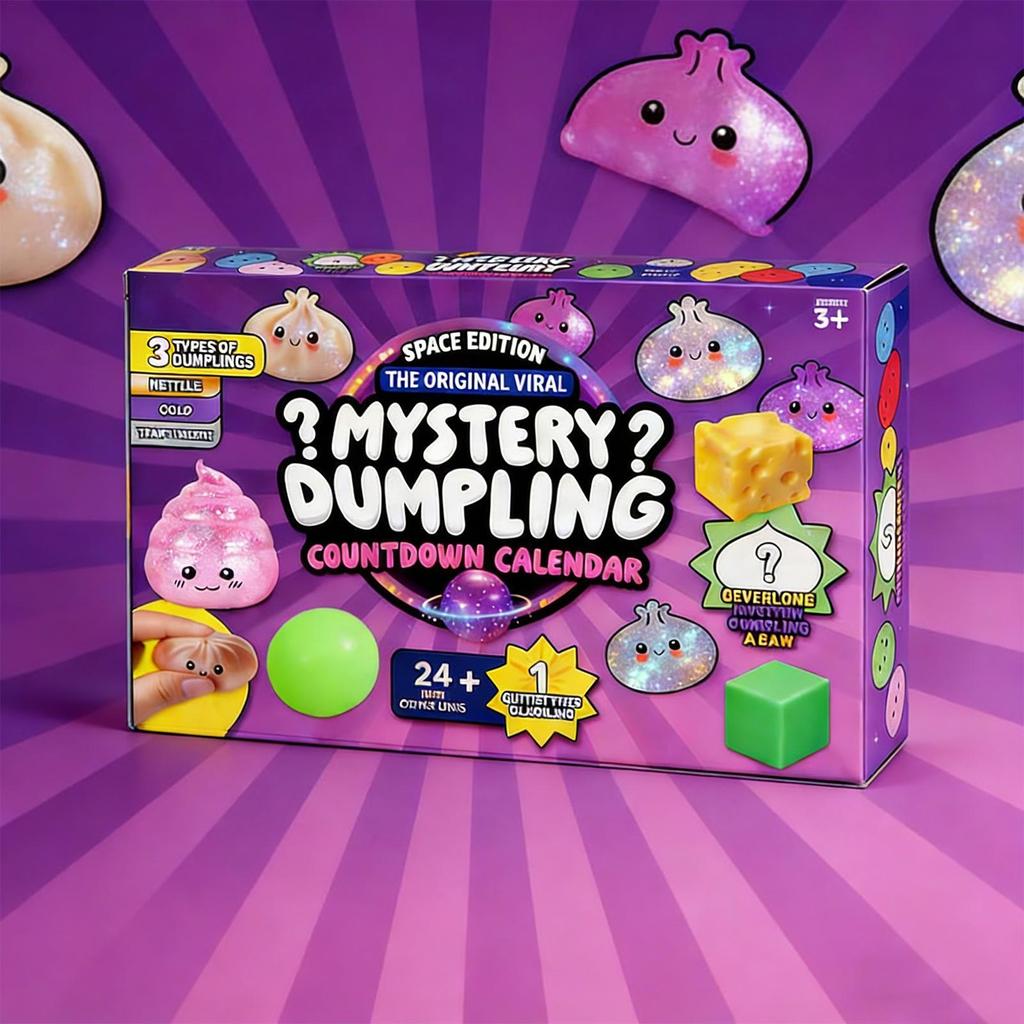 Mystery Dumpling ปฏิทินนับถอยหลังชุด Soft Pinch ของเล่นนวด Vent Artifact สําหรับเด็กผู้ใหญ่ Home School 24 ชิ้นสุ่มรูปแบบ mueadegth