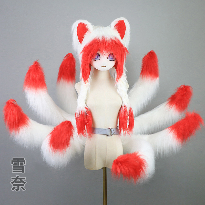 หางจิ้งจอกเก้าหาง для LOL Ahri | อุปกรณ์เครื่องแต่งกายสำหรับคอสเพลย์