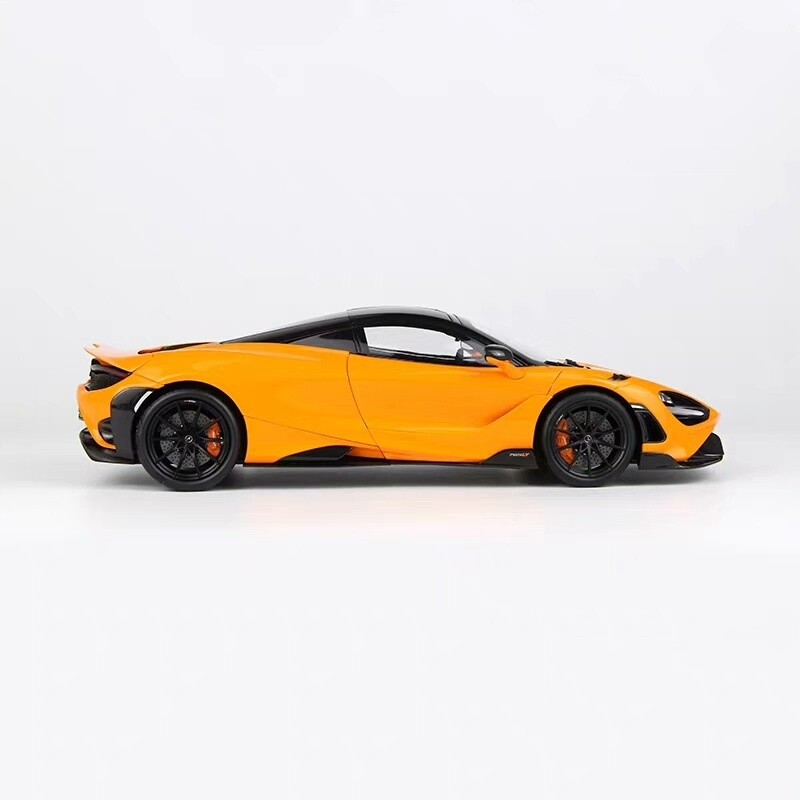 [Orphan] Hpd 1: 18 mclaren mclaren 765lt รถโลหะผสมสีส้มรุ่นยี่ห้อใหม่โดยไม่ต้องควบคุมผลิตภัณฑ์