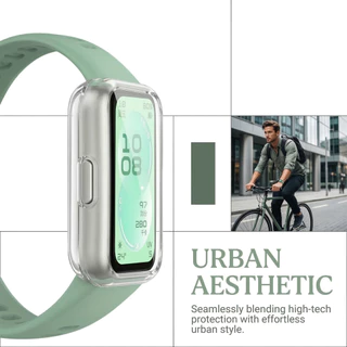 สายนาฬิกาซิลิโคน + เคส PC for Huawei Band 11 / 11 Pro สายรัดเปลี่ยนได้ พร้อมฟิล์มกระจกนิรภัย อุปกรณ์เสริมสมาร์ทแบนด์