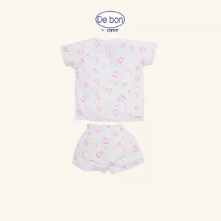 DE BON เสื้อกระดุม+กางเกงแขนสั้น 3เดือน-2ปี 2สี ช้างน้อย EI1AZ4