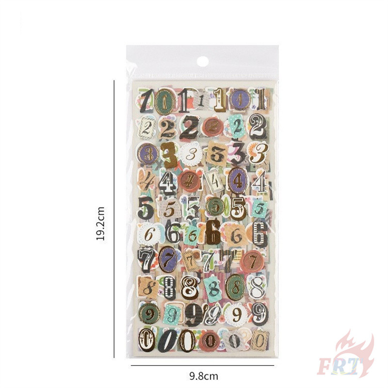 ❉ สติ๊กเกอร์ตัวอักษรและตัวเลขย้อนยุค ❉ 6แผ่น/ชุด DIY แฟชั่นไดอารี่ Scrapbooking Decals สติกเกอร์ ราคา ถูกที่สุด ดีลบีเคเค แกลเลอรีภาพที่ 3