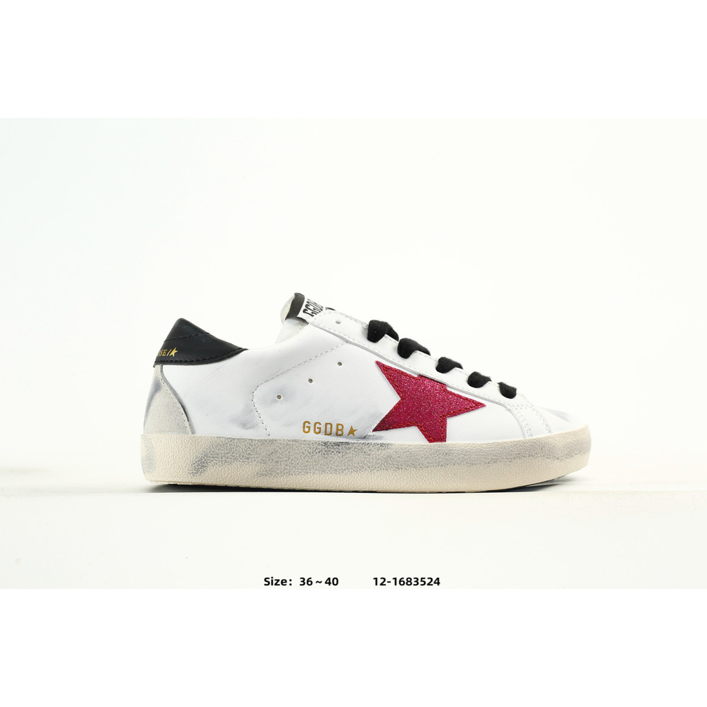 Golden Goose Super-Star รองเท้าผ้าใบแฟชั่นรองเท้าลําลองผู้หญิง GGDB
