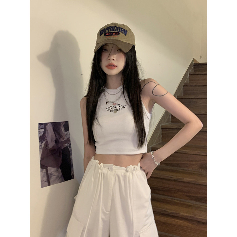 เสื้อกล้าม summer top ชุดเต้นแจ๊สเกิร์ลกรุ๊ป y2k y2k