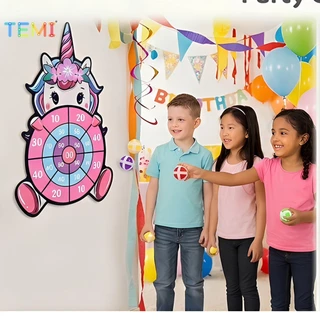 TEMI เด็ก Dart Ball เกมของเล่น Sticky Dart Board เกมปริศนาของเล่นของขวัญ