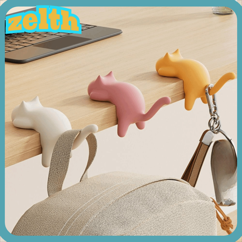 ZELTH Cat School Bag Hook, Portable Multifunctional Bag Hook, Seamless Punch-free Bag Organizer Hold