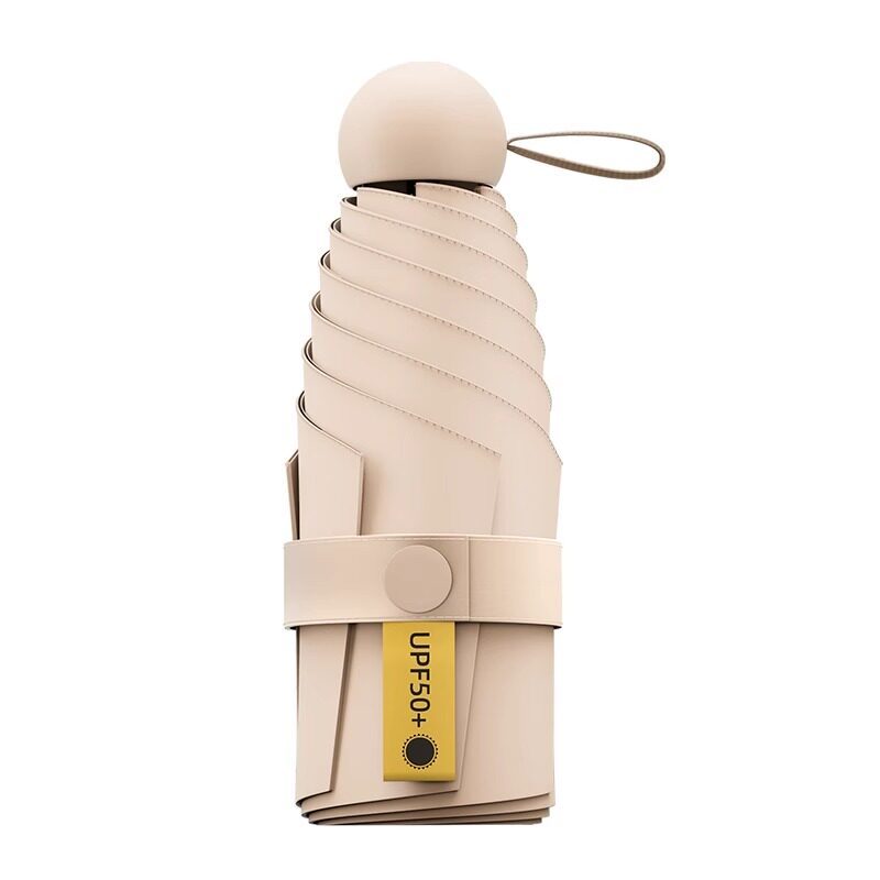 ครีมกันแดดและร่มอเนกประสงค์ UV แคปซูลของผู้หญิง Sunny Rainy Five-fold Mini Ultra-light Compact Porta