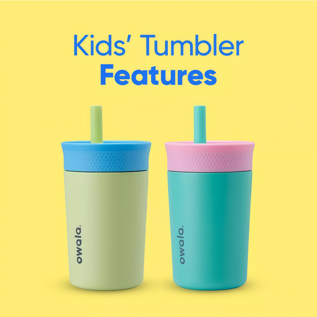 Owala Kids Tumbler 12oz แก้วเก็บความเย็นเด็ก ของแท้ แบรนด์จาก US