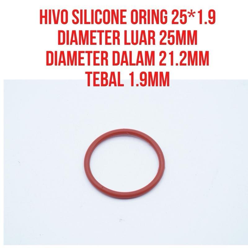 Oring 1.9x21.2 1.9mm x 21.2 mm ซีลซิลิโคนความหนา 1mm เส้นผ่านศูนย์กลางภายใน 21.2mm ทนความร้อน | Hivo