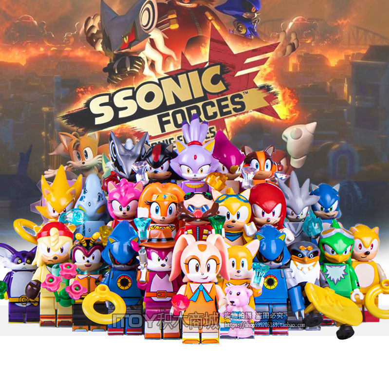 อะนิเมะ Sonic Boy Building Blocks WM6086 Amy Shadow Nakrus ประกอบ Minifigure ของเล่นเด็ก