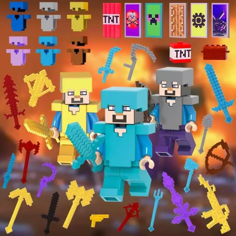 เลโก้ Minecraft ตัวละครและอาวุธครบชุด thumbnail 4