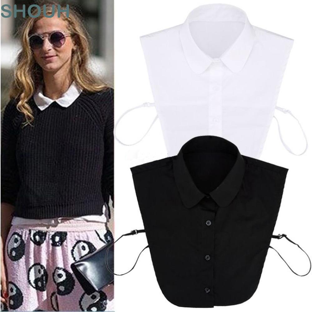 SHOUH False Collar Vintage Women Blouse Clothes Accessories