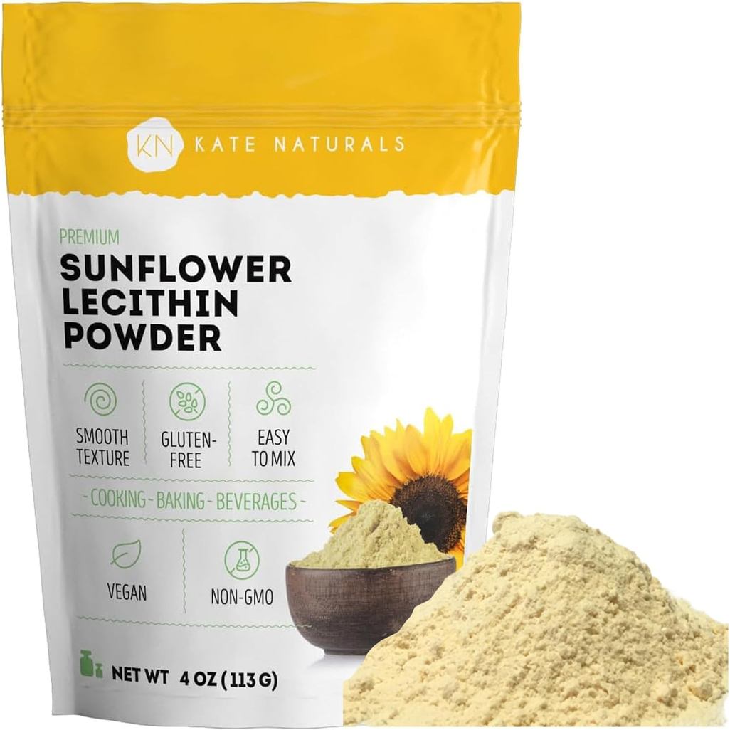 Kate s Sunflower Lecithin Powder สําหรับอบขนมปัง กัมมี่ ทําอาหาร เลซิตินสําหรับท่อน้ําตัน ทดแทนผงเลซ