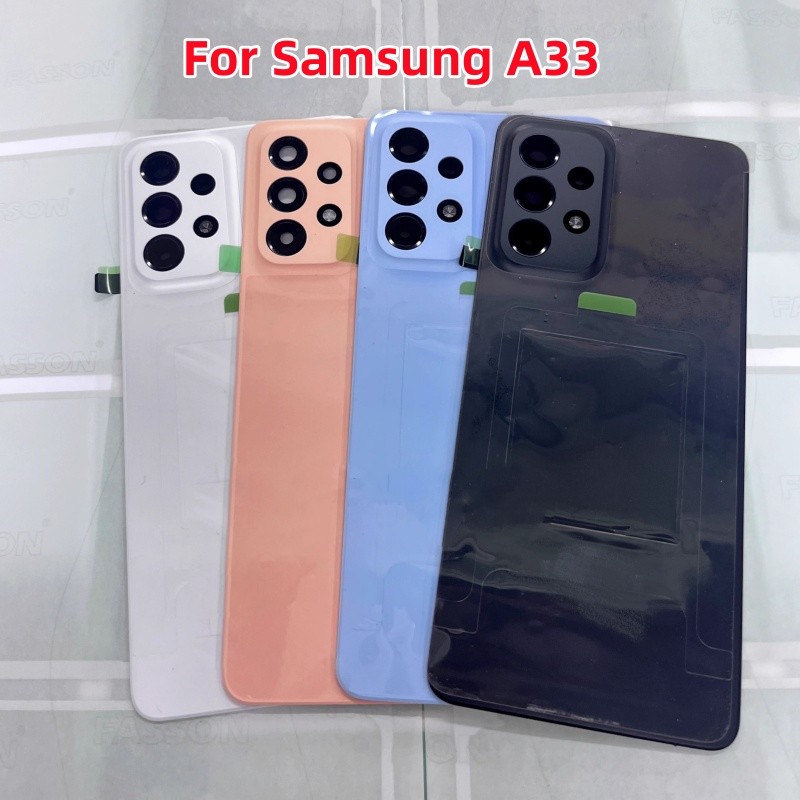 SAMSUNG ฝาหลังแบตเตอรี่สําหรับSamsung Galaxy A33 5G A3360 SM-A336B/U A336E A336Nปกหลังอะไหล่ซ่อมประต