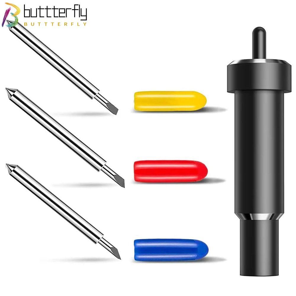 BUTTTERFLY ใบมีดตัดลึก, ใบมีด Plotter เปลี่ยนเรียบ, ใบมีดโลหะ 30 45 60 องศาสําหรับ Cricut Explore 3/
