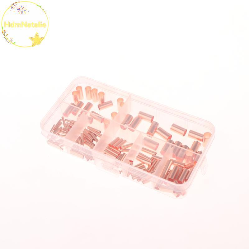 HdmNatalie 125/250/414/578 ชิ้น Non ฉนวนไฟฟ้า Butt Terminal Assortment ชุดลวด Ferrules ชุด 7 ขนาดทอง