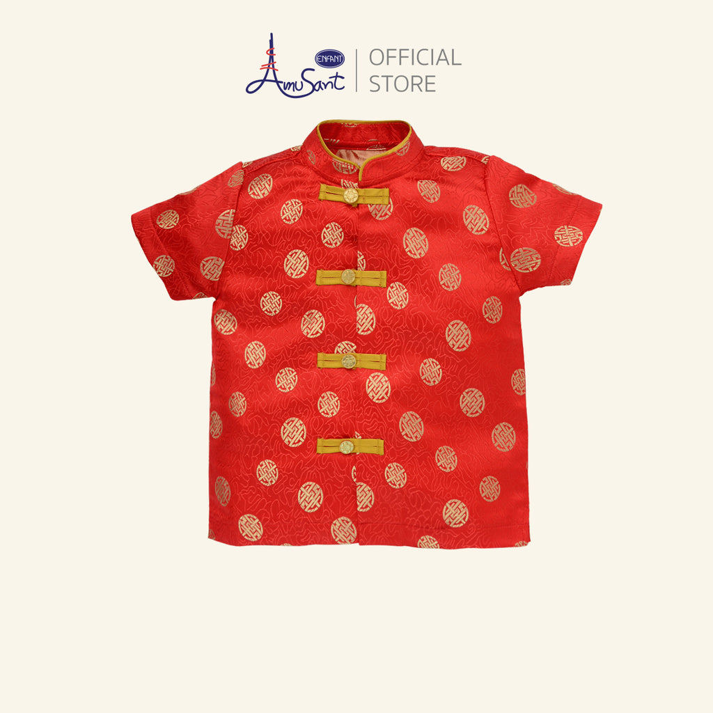 AMUSANT เสื้อตรุษจีนเด็กผู้ชายสีแดง 6เดิอน-10ปี EH2N61
