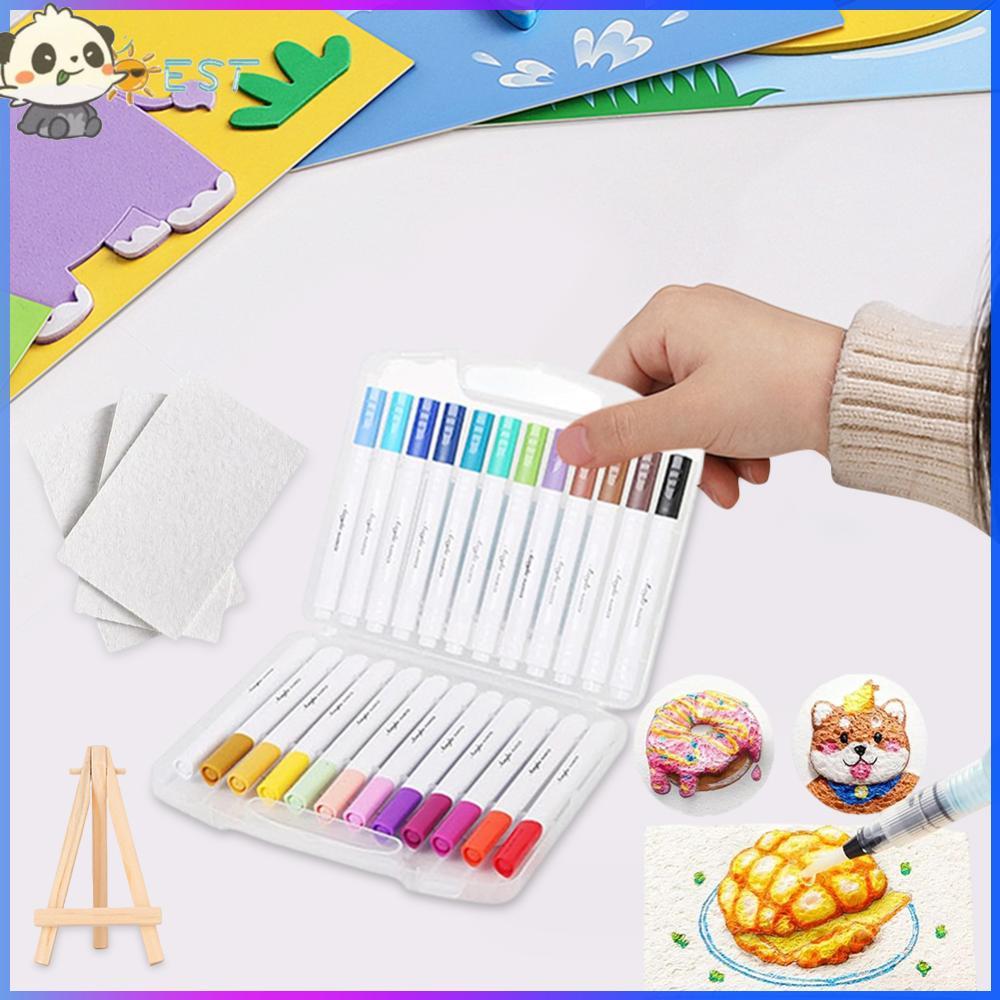 3D Drawing Magic ผ้าใบฟองน้ําสีน้ําแปรง Marker ปากกา DIY Art Kits