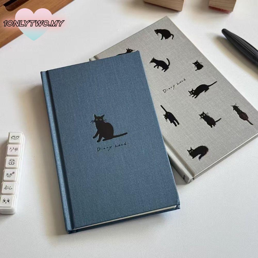 1ONLYTWO B5 Notebook, To Do List ภาพประกอบลูกแมว 2026 Schedule Book, การ์ตูน Hard Shell 2026 Agenda 