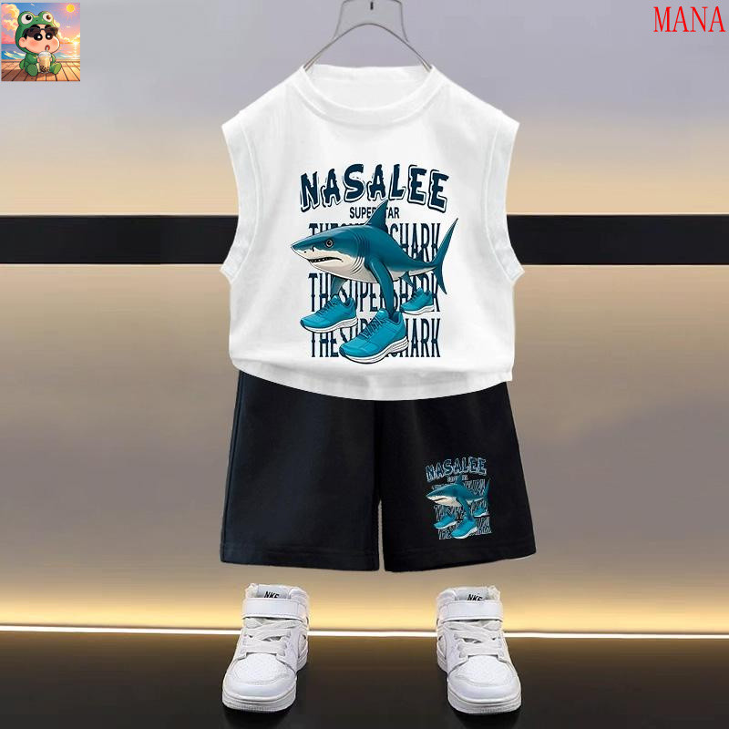 【MANA】(ชุดสองชิ้นสำหรับเด็ก) เสื้อยืดพิมพ์ลาย Italian Brianrot พร้อมส่ง NASALEE ผ้านิ่มสบาย คอกลมแขน