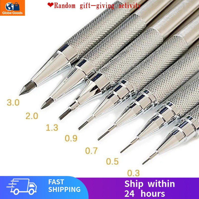 [จํากัดเวลาจัดส่งฟรี] ดินสอโลหะ 0.5/0.7/0.9/1.3/2.0 มม. ดินสอกด ดินสอกด พร้อมส่ง