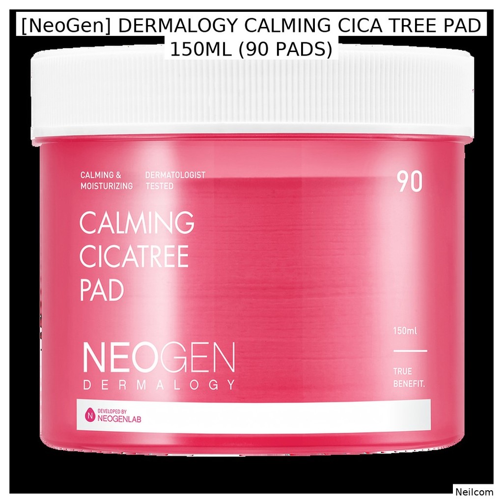 [NeoGen] DERMALOGY CALMING CICA TREE PAD 150ML (90 PADS) / ซูทติ้ง ไฮเดรติ้ง โดย Neilcom