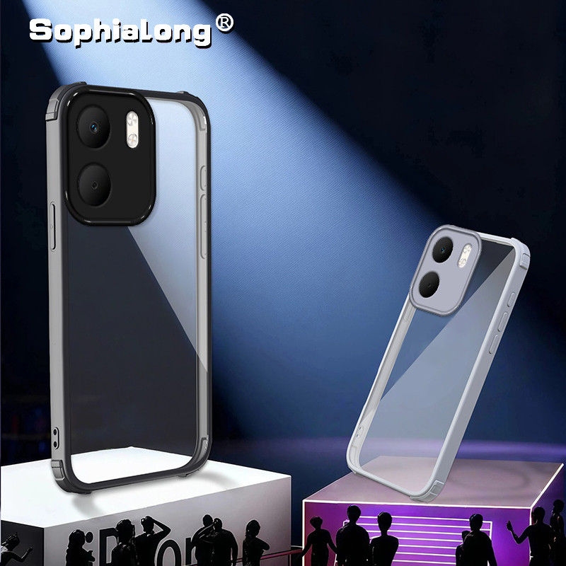 เคสสําหรับ OPPO A5X A6X CPH2725 CPH2819 CPH2823 อะคริลิคใสเต็มรูปแบบป้องกันปกหลัง