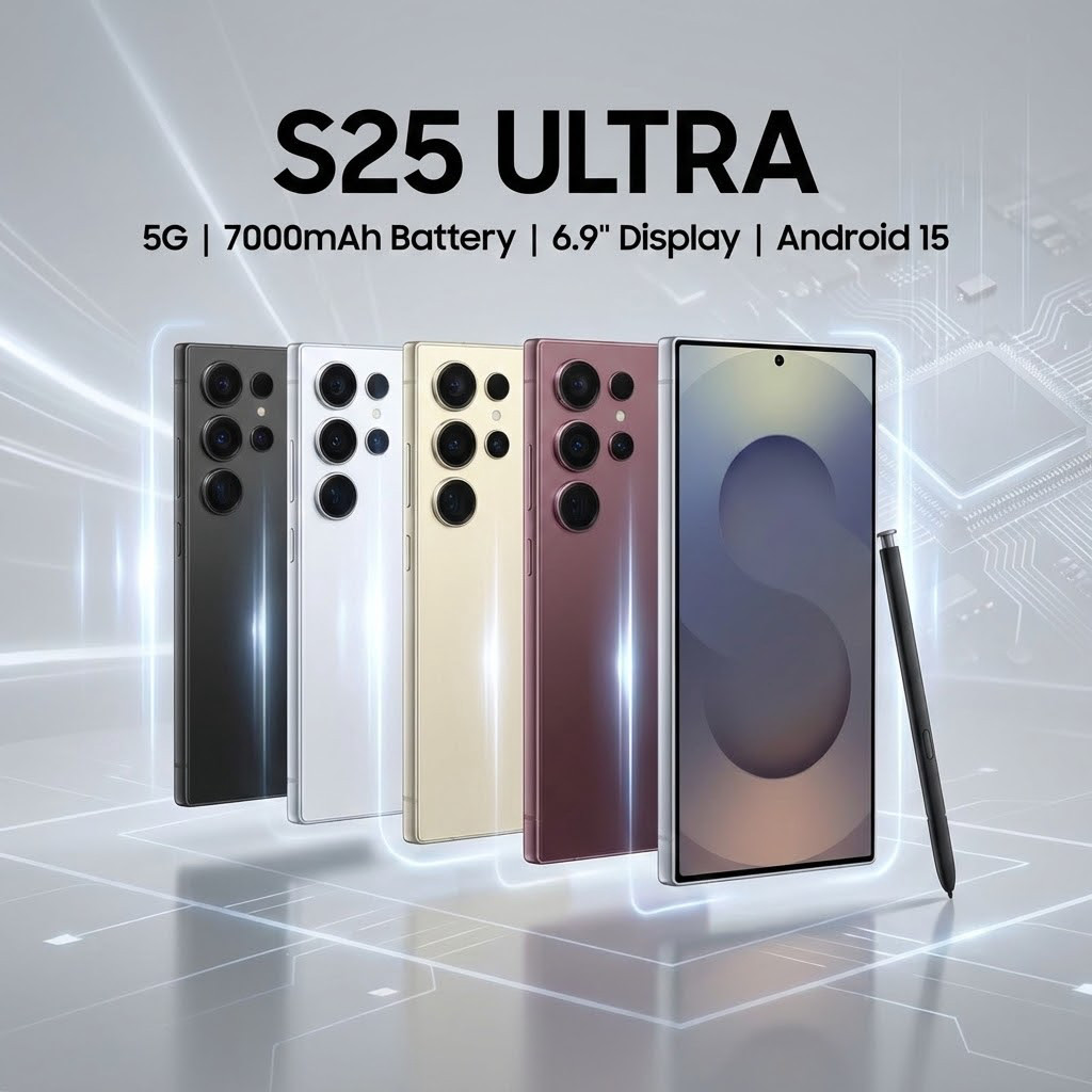 S25 Ultra มือถือใหม่ล่าสุด RAM 12GB ROM 256GB แบต 7000mAh กล้อง AI อัปเกรด