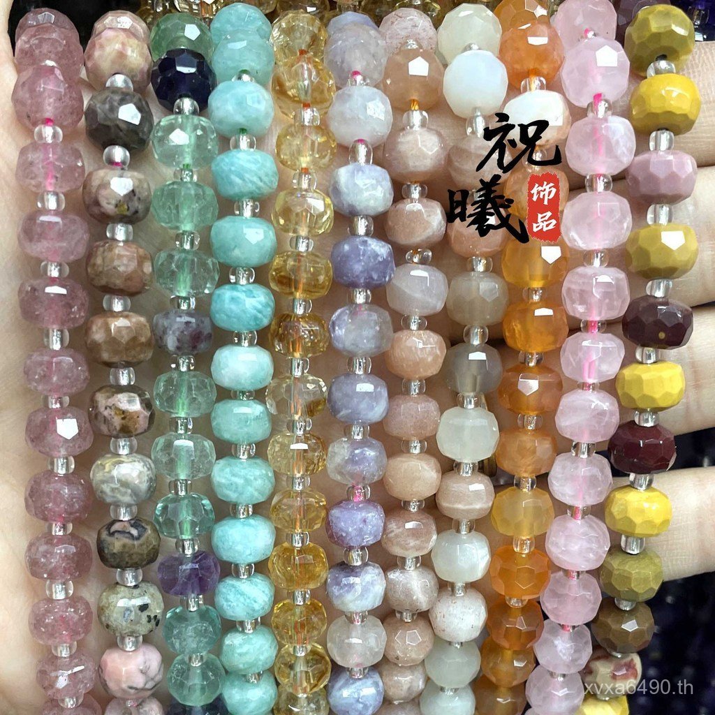 คริสตัล agate DIY ลูกปัด facet และ spacer สำหรับสร้อยคอลำโพงและสร้อยข้อมือ ขายส่ง PAF3