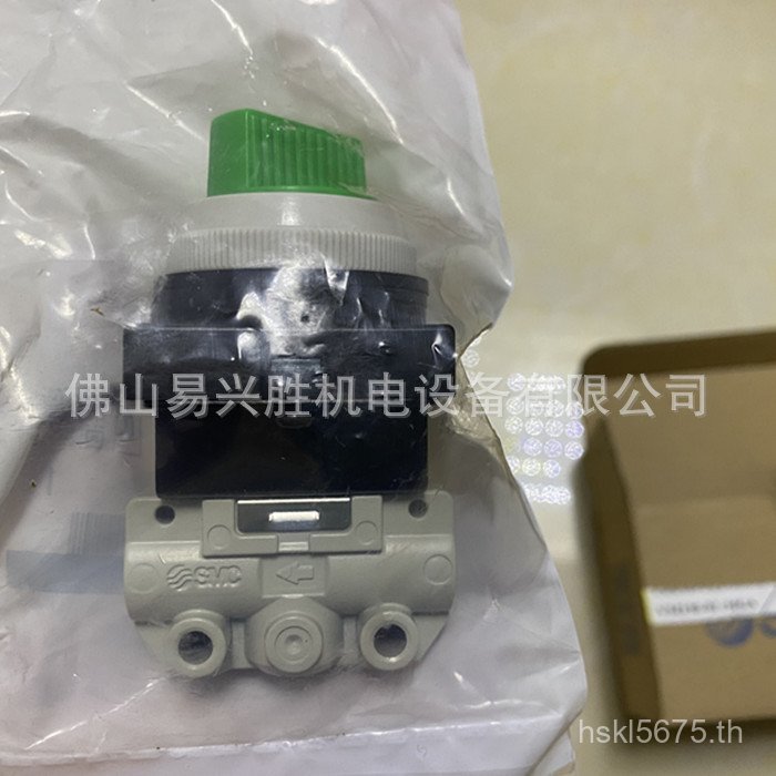 สีเขียว VM130-01-34GA Pass Manual Valve Mechanical Control Valve 3 ปุ่มประเภทญี่ปุ่น SMC SJHE