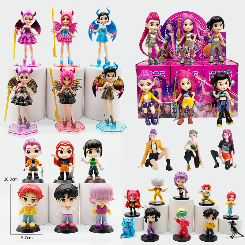 KPop Demon Hunters Action Figure ของเล่น Creative Rumi Saja ชายรุ่นเครื่องประดับสําหรับของขวัญเด็ก
