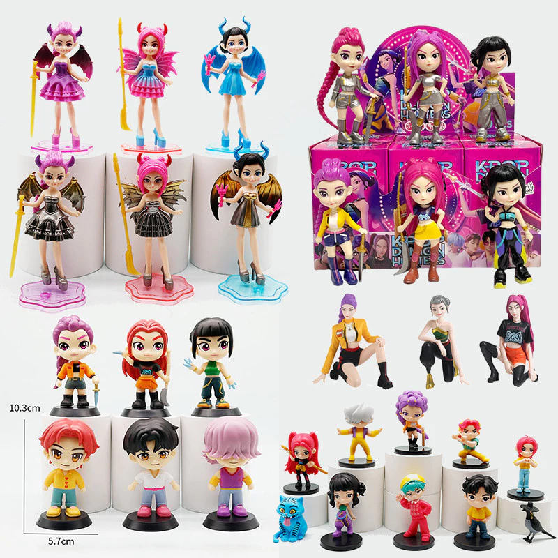 KPop Demon Hunters Action Figure ของเล่น Creative Rumi Saja ชายรุ่นเครื่องประดับสําหรับของขวัญเด็ก