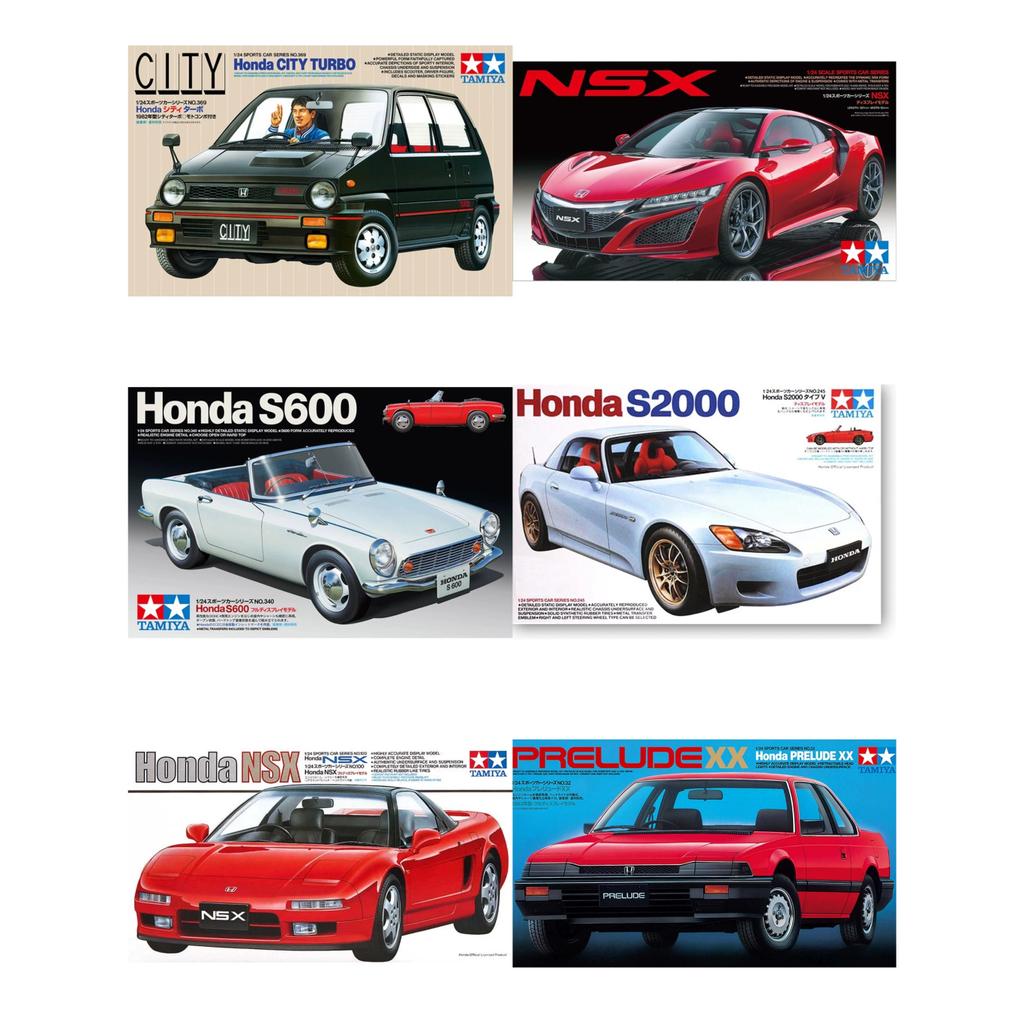 พร้อมสต็อก Fast Shipping โมเดลรถ Tamiya 1/24 Honda NSX S2000 Toyota 86 GR Supra โมเดลรถกีฬาแบบคงที่