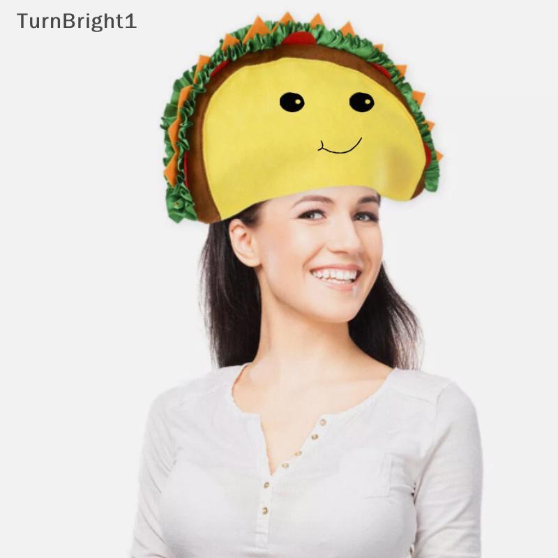 [TurnBright] Party Burger Hat Fast Food ฮาโลวีนเครื่องแต่งกาย Prop Mini หมวกผู้ชาย Felt Taco หมวกการ