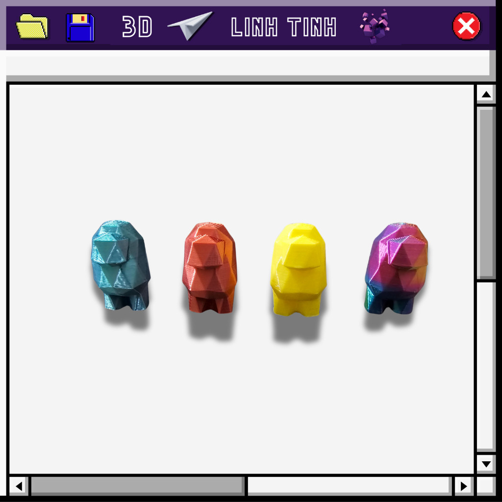 AmongUs Mini 3D พิมพ์ลาย