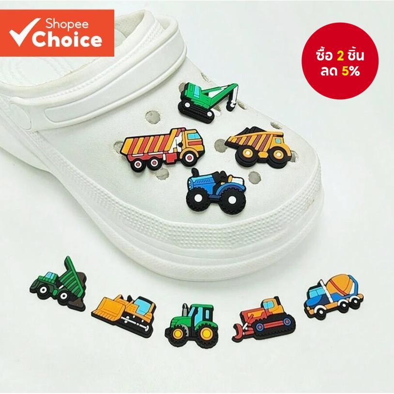 9ชิ้นการ์ตูนของเล่นรถแบบรองเท้าอุปกรณ์ตกแต่งเสน่ห์สําหรับอุดตัน บ็อก กระเป๋าฟองสไลด์รองเท้าแตะ,ไอเดียของขวัญสําหรับวันเกิดคริสต์มาสฮาโลวีนปาร์