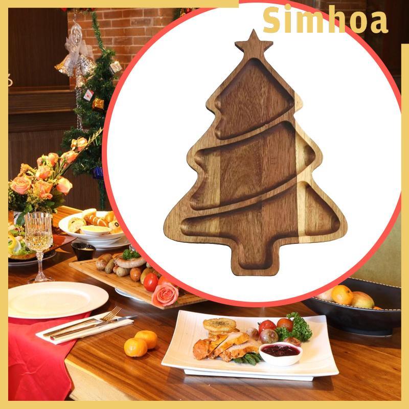 [SIMHOA] ถาดต้นคริสต์มาสจานเสิร์ฟ Xmas Decor อาหารเรียกน้ําย่อยจานอาหารจัดเลี้ยงถาดเสิร์ฟสําหรับ Caf
