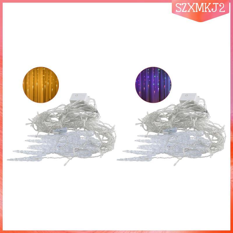[szxmkj2] Icicle Fairy Twinkle Lights 4M Icicle String Lights สําหรับงานปาร์ตี้สวนหน้าต่าง