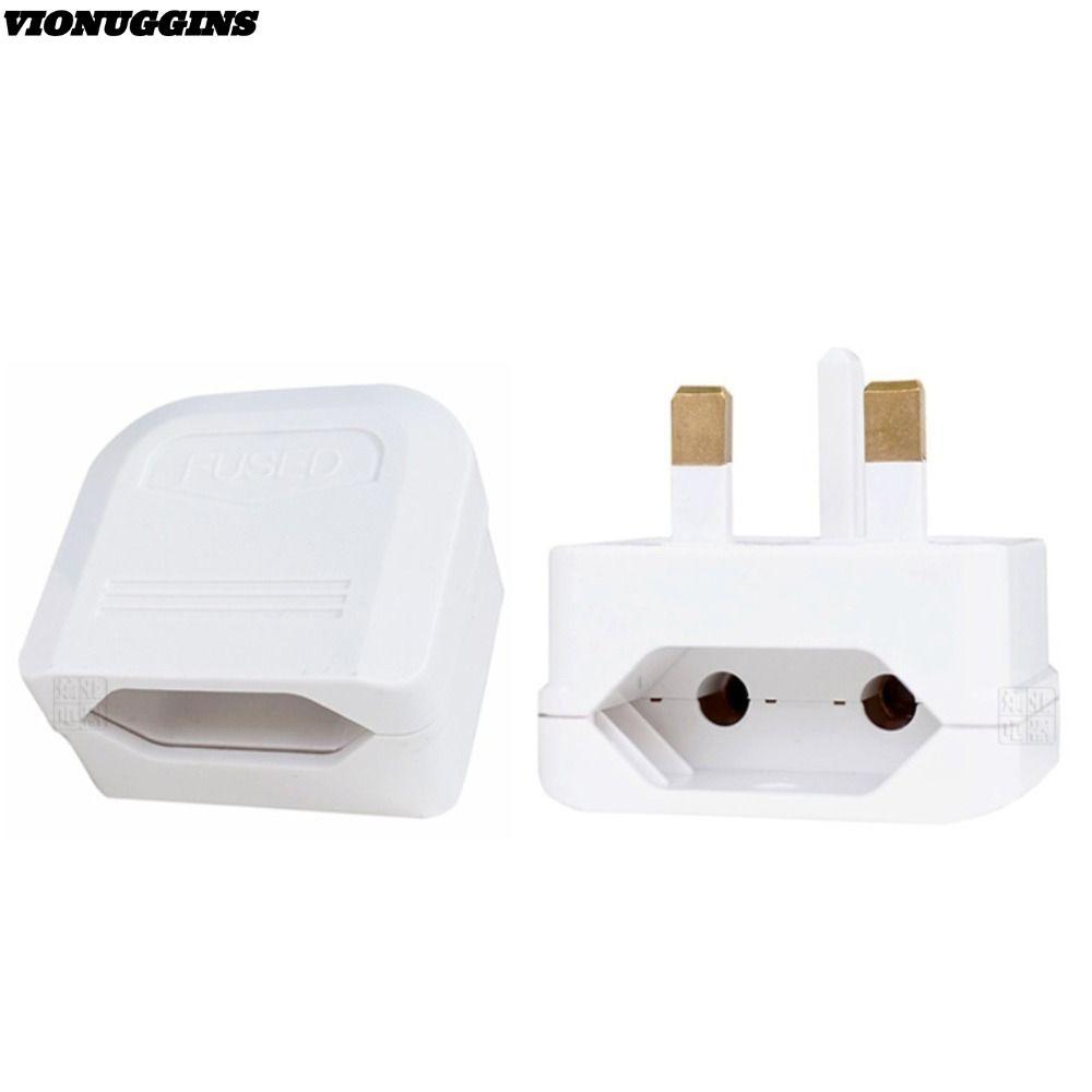 VIONUGGINS ปลั๊กไฟยุโรปไปยัง UK EU ไปยังอะแดปเตอร์ UK