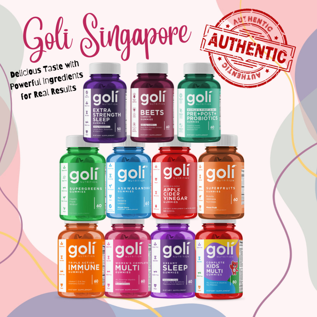 Goli Cider Vinegar ACV Ashwagandha Superfruits Supergreens Gummies