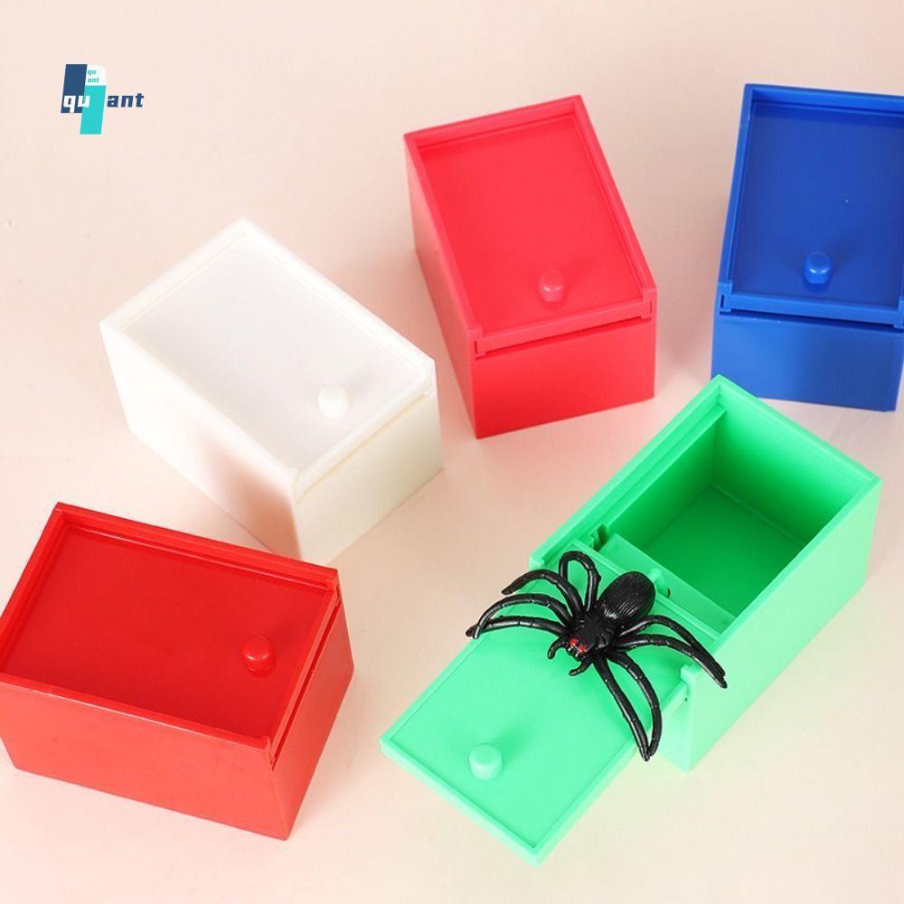 QUANTUMSKY Spider Box, Funny Play Scare Toy Box, Surprising Box Bug ที่น่าสนใจ Trick Prank Toy Home