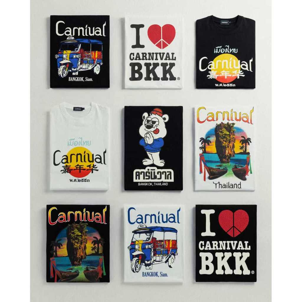 CARNIVAL® “VERY THAI” Graphic T-Shirt | Thai Icon Elements Print Adult Unisex Short Sleeve Tee