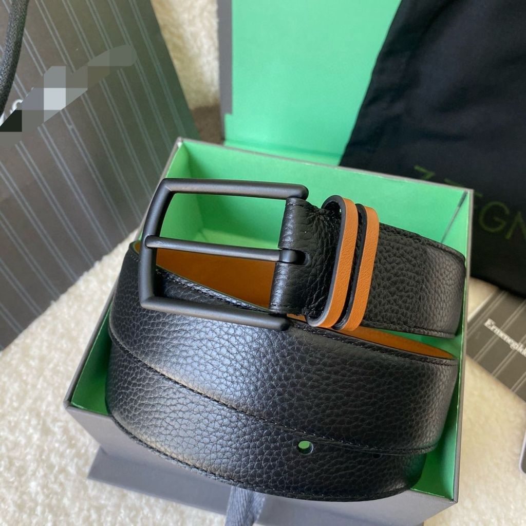 6DMI ZEGNA Men's Leather Belt3.5Top Configuration