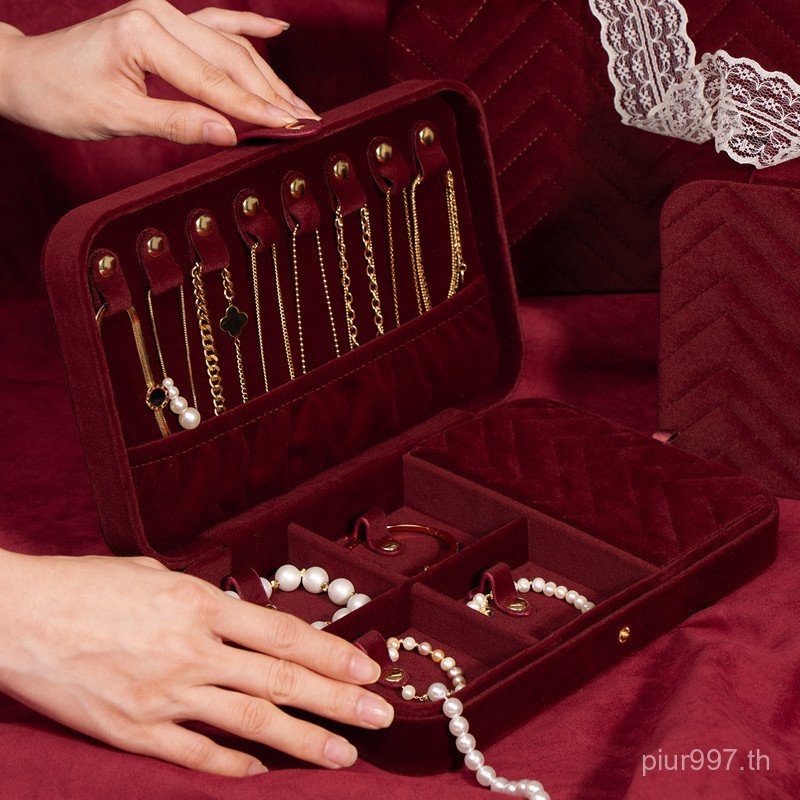 เครื่องประดับที่ใช้งานได้จริง T9J5 กล่องเก็บสร้อยคอสร้อยข้อมือมากกล่องเครื่องประดับ Let Go IMV0