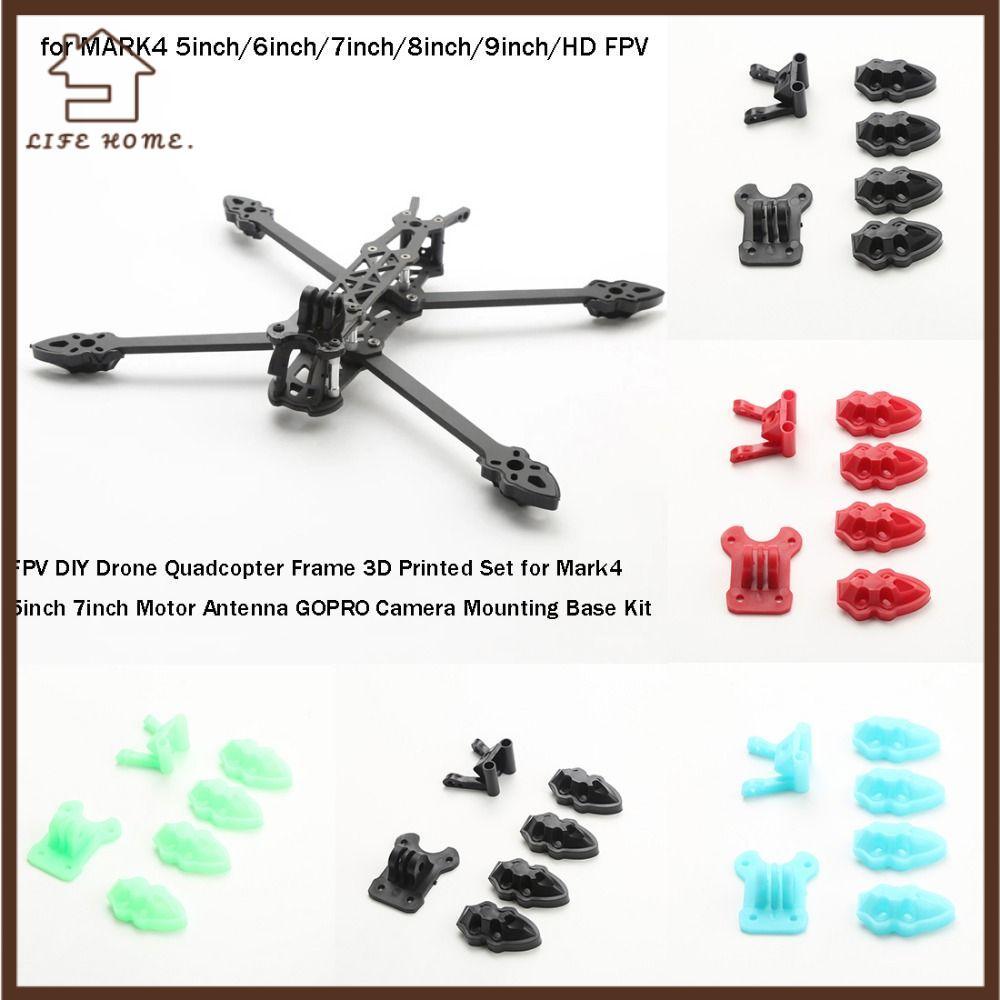 YELGIRL พิมพ์ชุด, FPV 5 สี DIY Drone Quadcopter กรอบ,คุณภาพสูงพลาสติกมอเตอร์เสาอากาศกล้องสําหรับ Mar